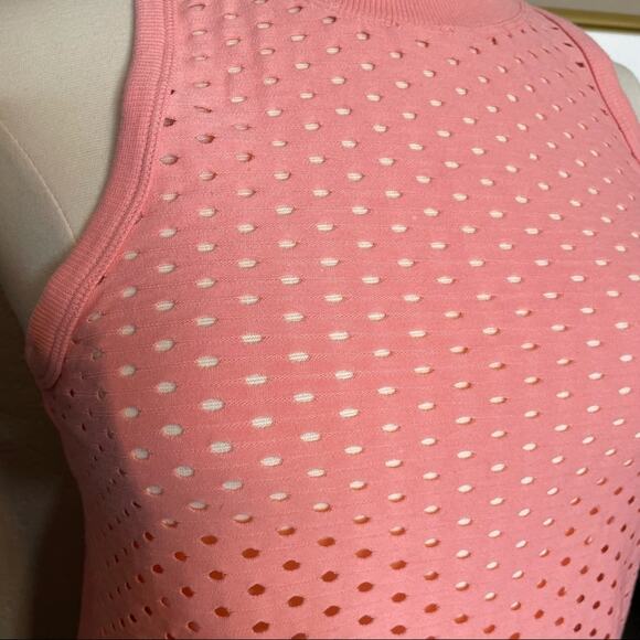 MPG Mesh Golf Workout Tank Racerback Relaxed Fit Small Pink Coral Gym Yoga Top - Picture 3 of 3